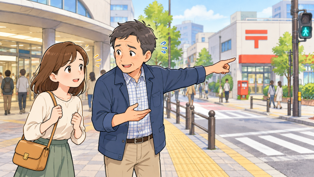 道を聞かれるおじさん